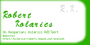 robert kolarics business card